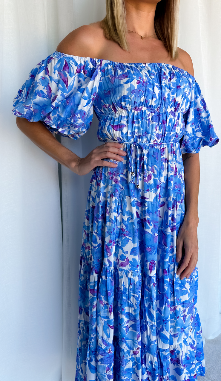Paige Maxi Dress - Blue Floral