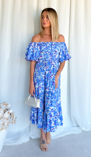 Paige Maxi Dress - Blue Floral