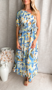 Lara Maxi Dress - Blue Floral