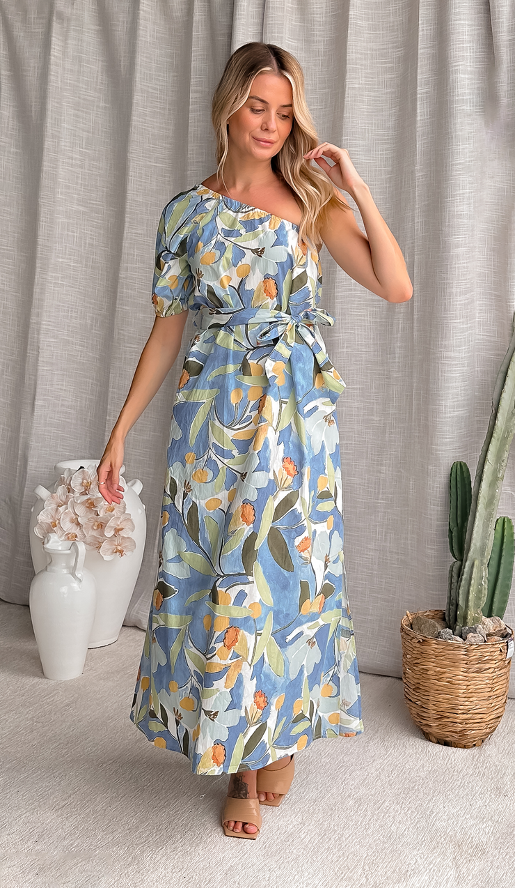 Lara Maxi Dress - Blue Floral